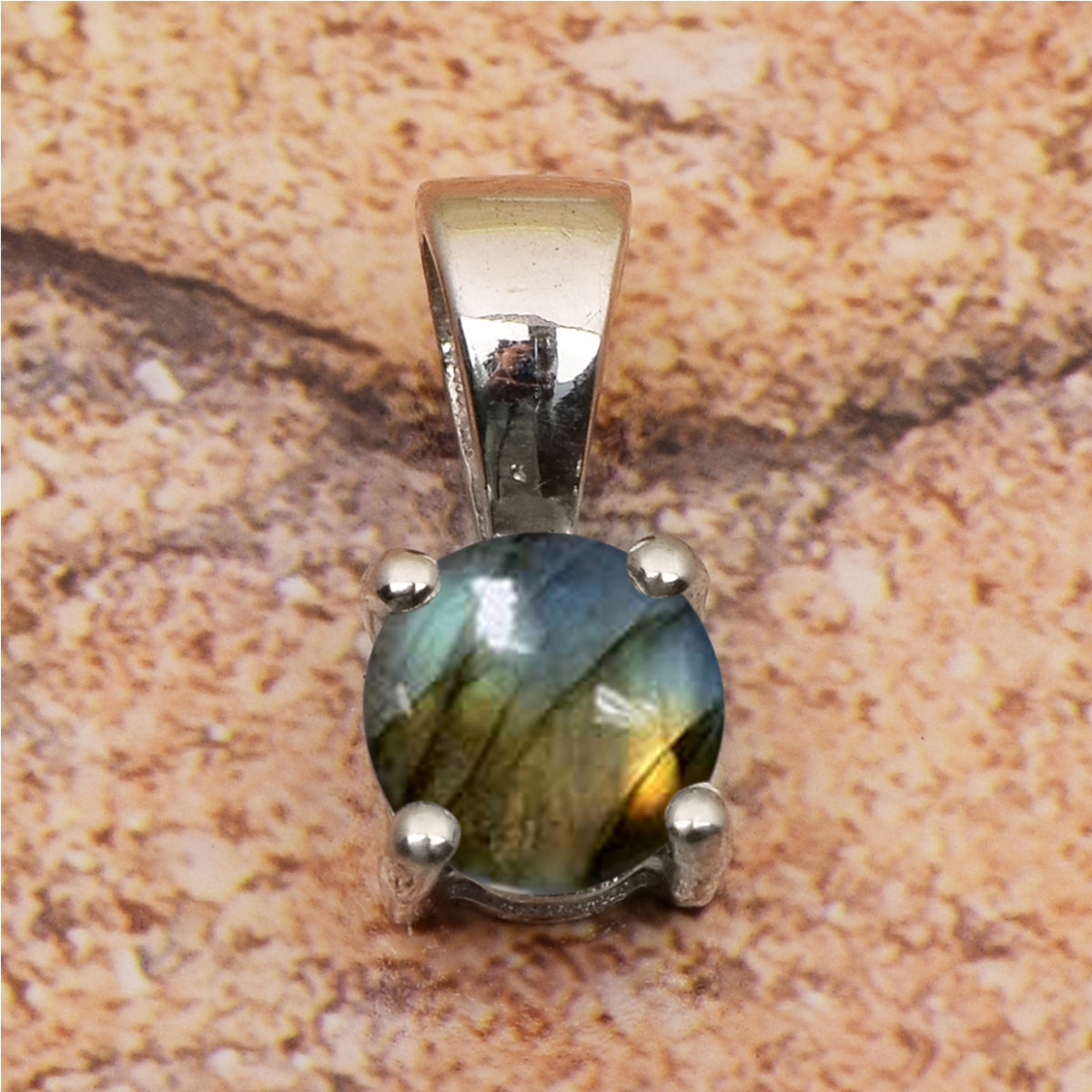 Tiny Round Cut Multi Choice Gemstone Pendant