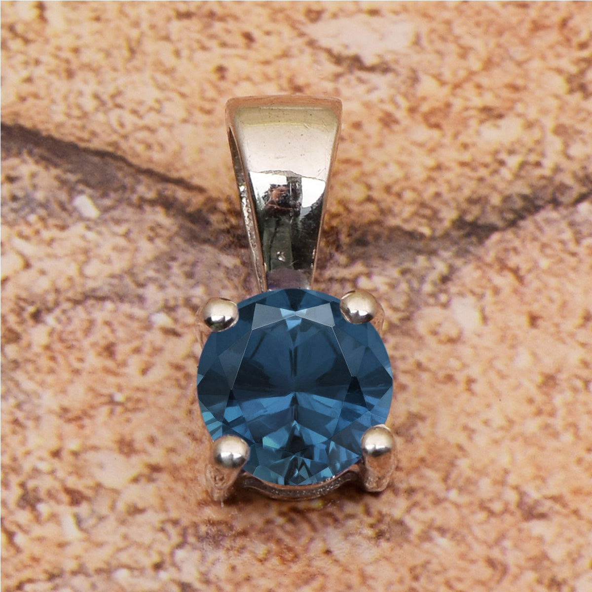 Tiny Round Cut Multi Choice Gemstone Pendant
