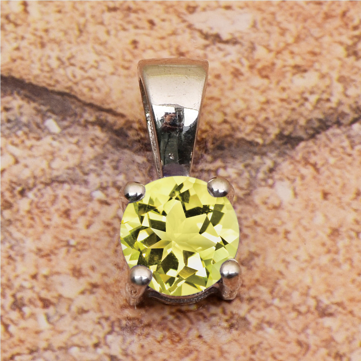 Tiny Round Cut Multi Choice Gemstone Pendant
