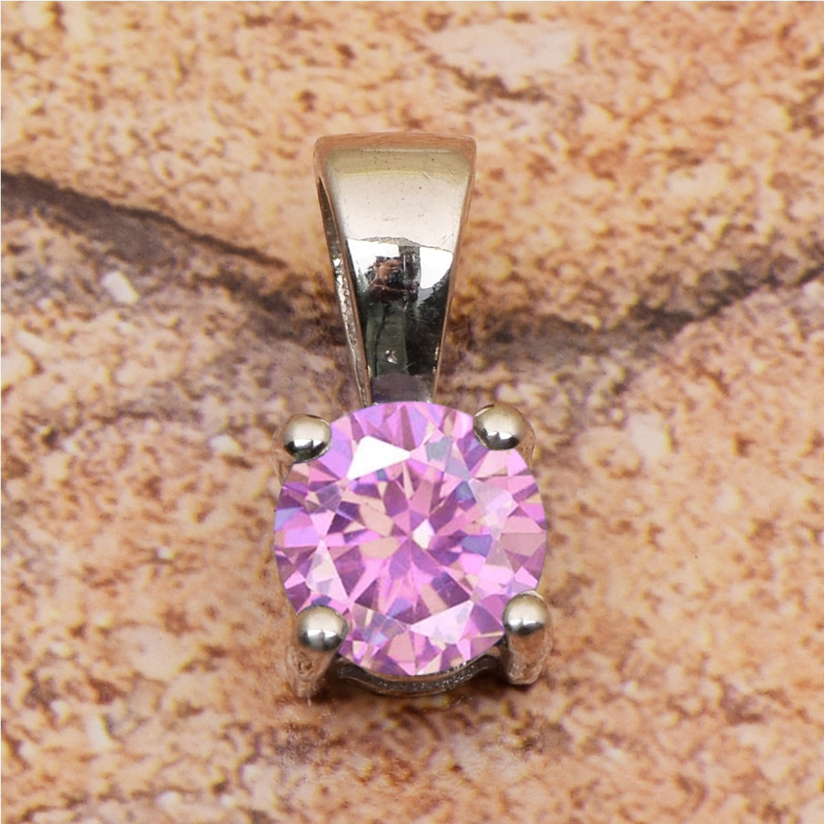 Tiny Round Cut Multi Choice Gemstone Pendant