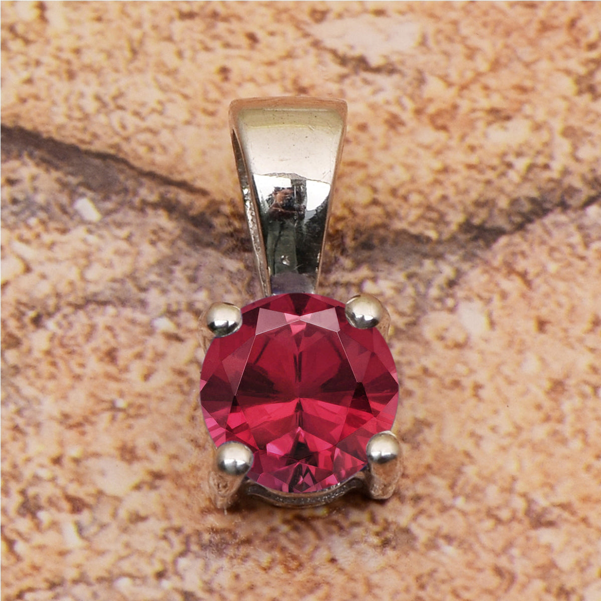 Tiny Round Cut Multi Choice Gemstone Pendant