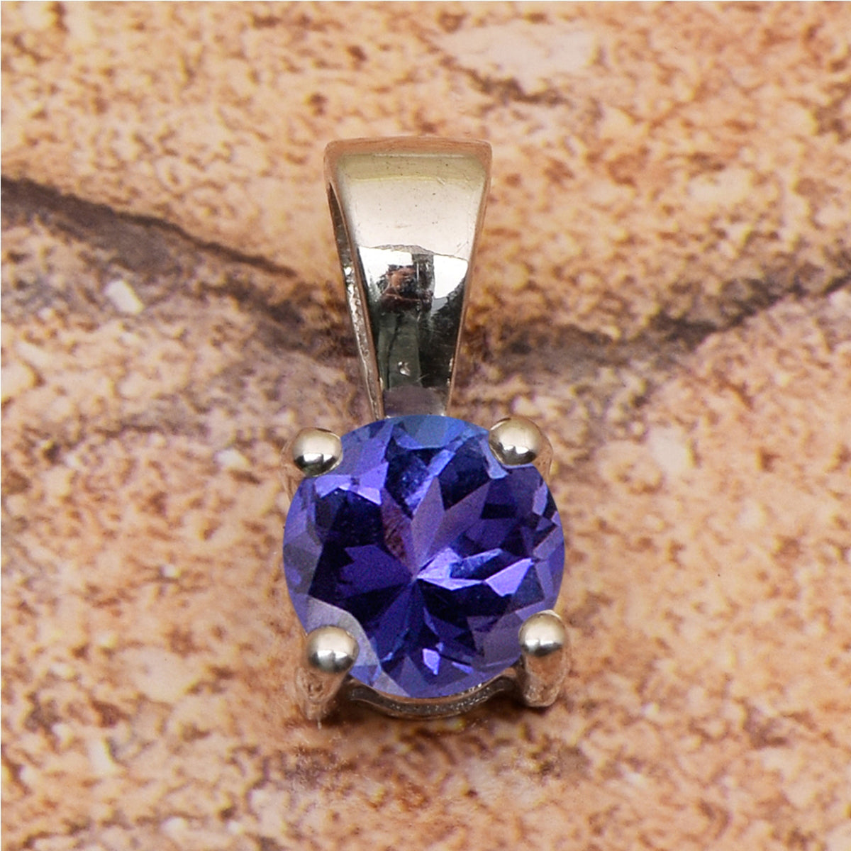Tiny Round Cut Multi Choice Gemstone Pendant