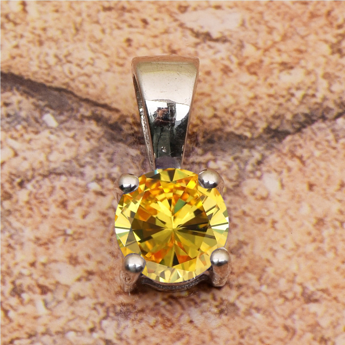 Tiny Round Cut Multi Choice Gemstone Pendant