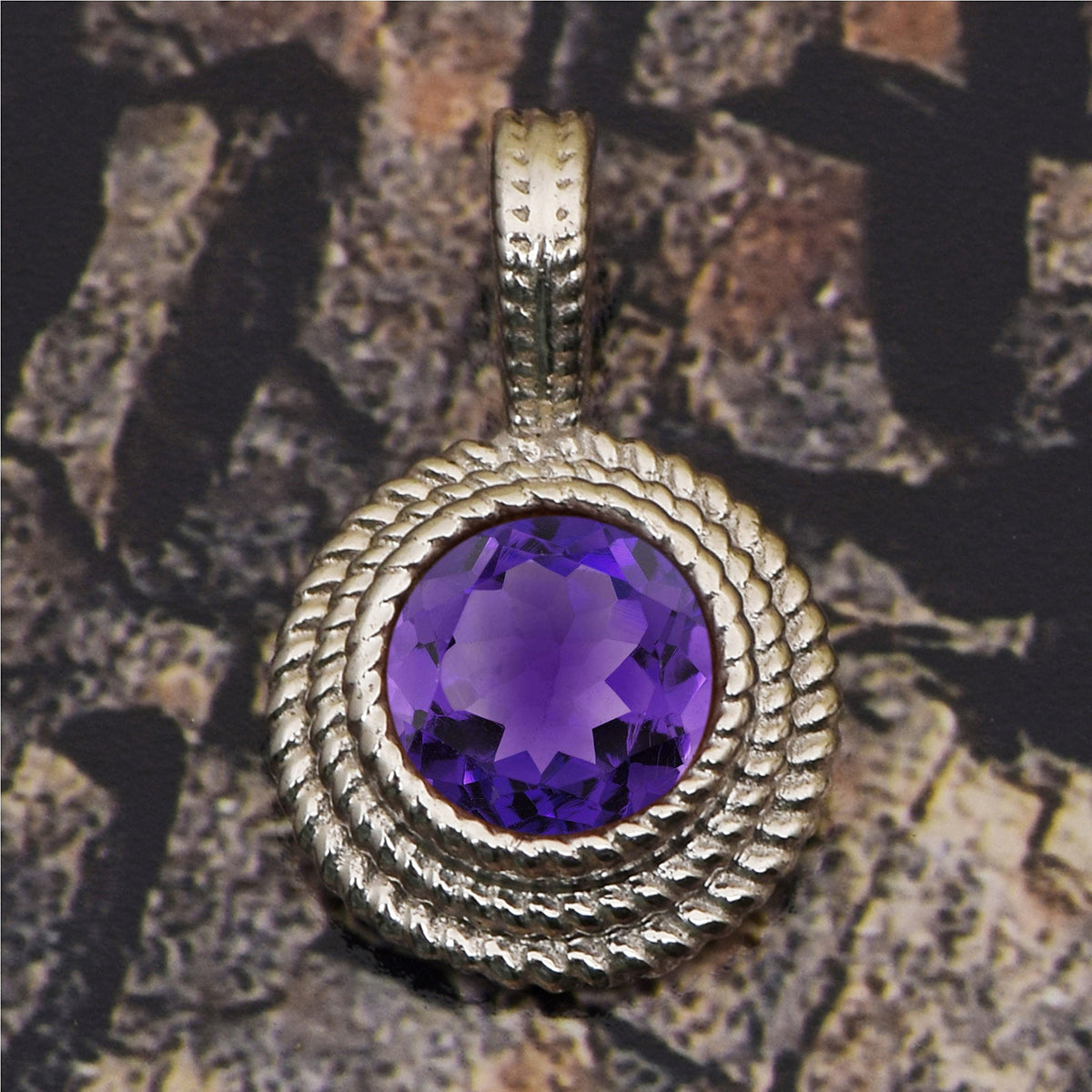 Round Braided Multi Choice Gemstone Pendant