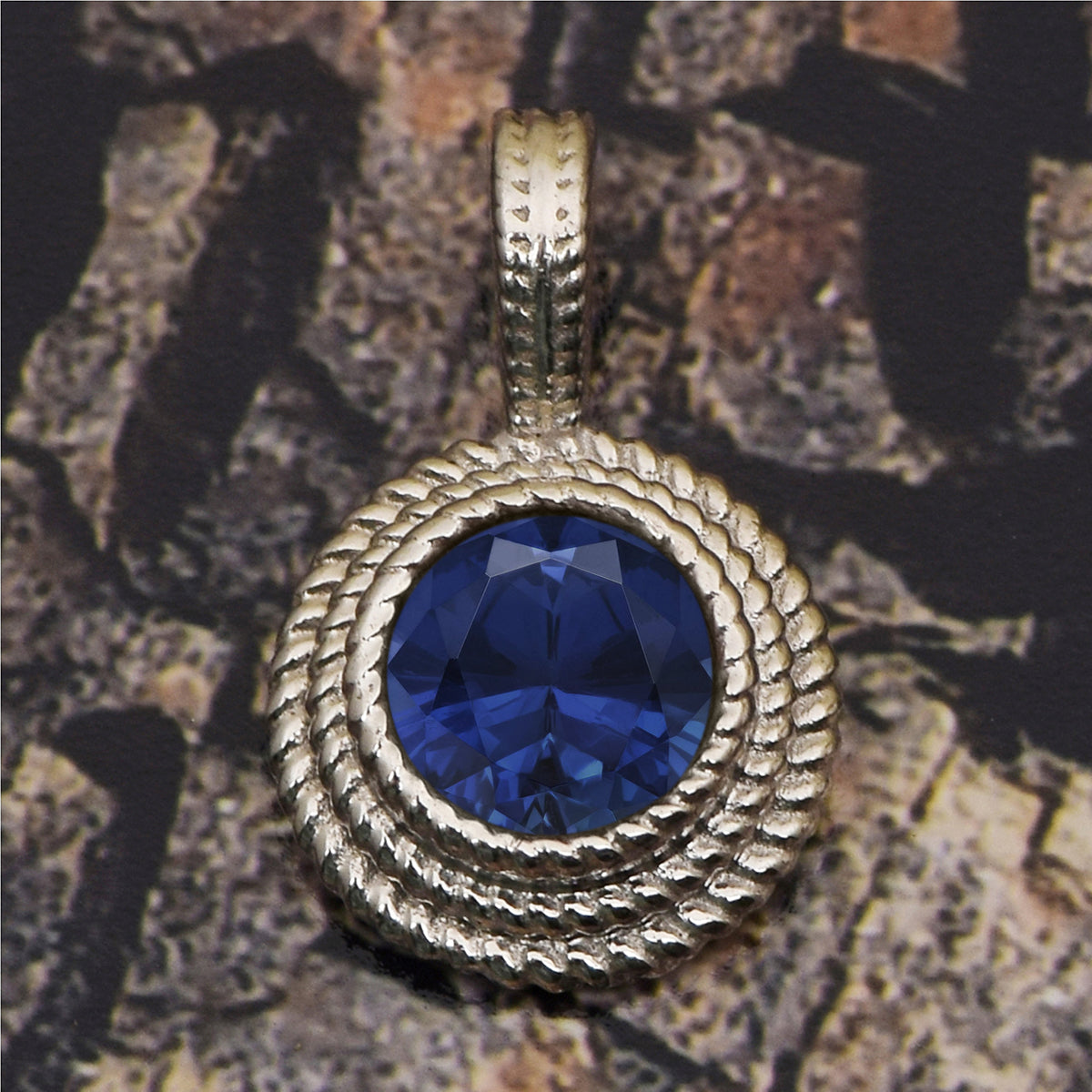 Round Braided Multi Choice Gemstone Pendant