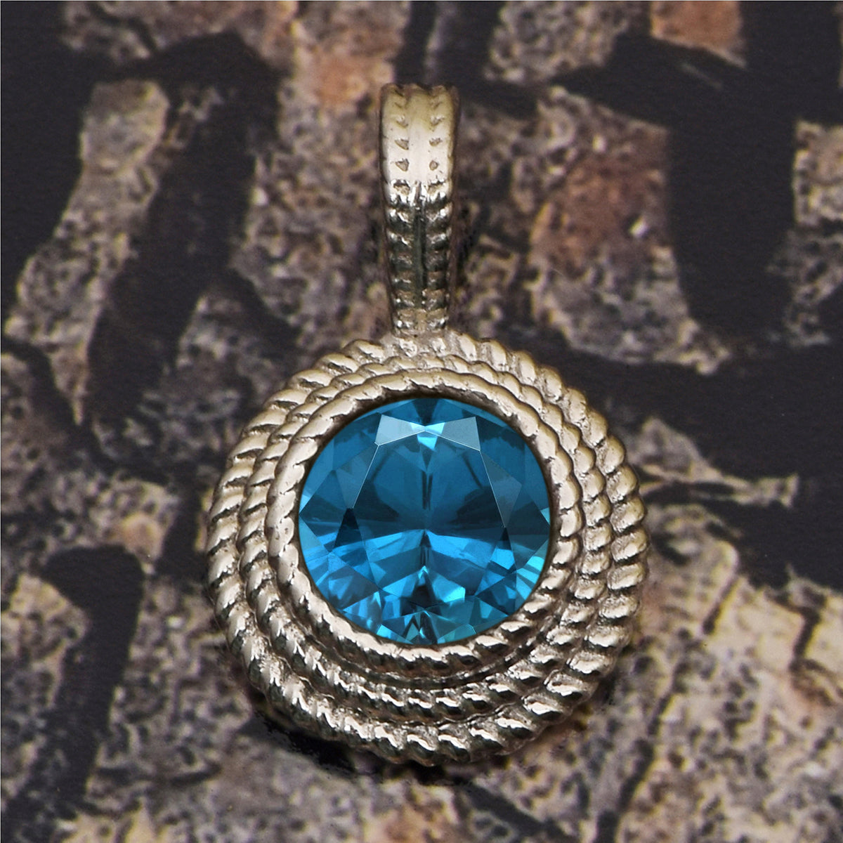 Round Braided Multi Choice Gemstone Pendant