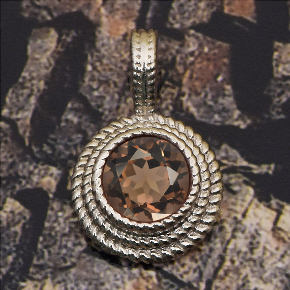 Round Braided Multi Choice Gemstone Pendant