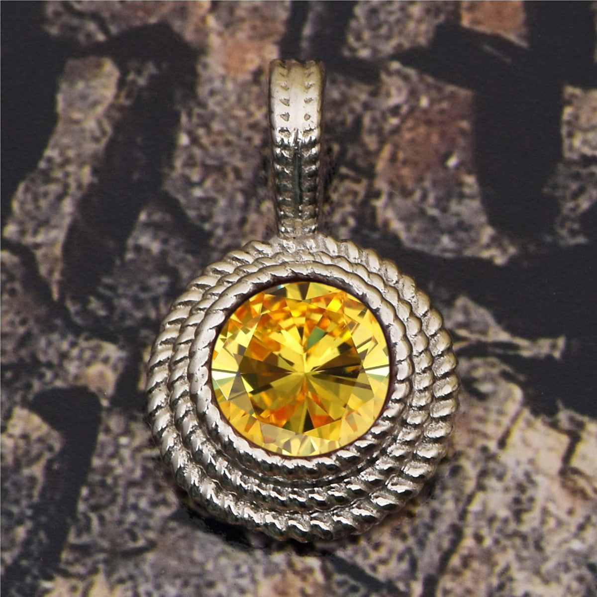 Round Braided Multi Choice Gemstone Pendant