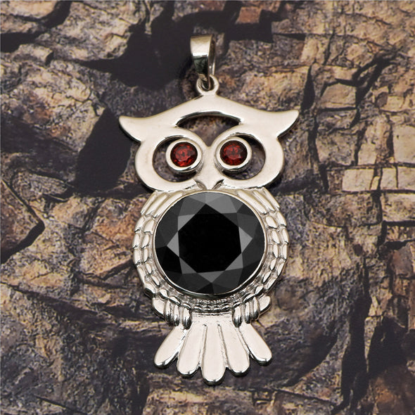 Owl Pendant Multi Choice Gemstone Pendant
