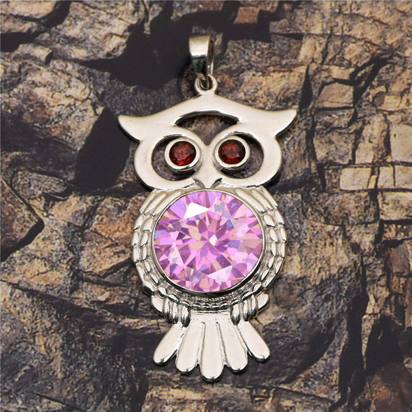 Owl Pendant Multi Choice Gemstone Pendant