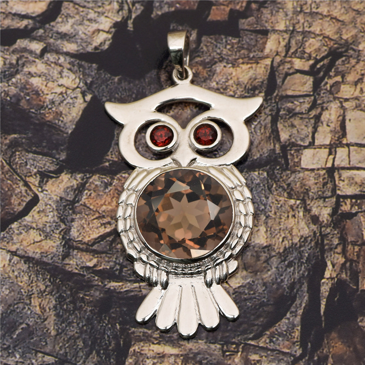 Owl Pendant Multi Choice Gemstone Pendant
