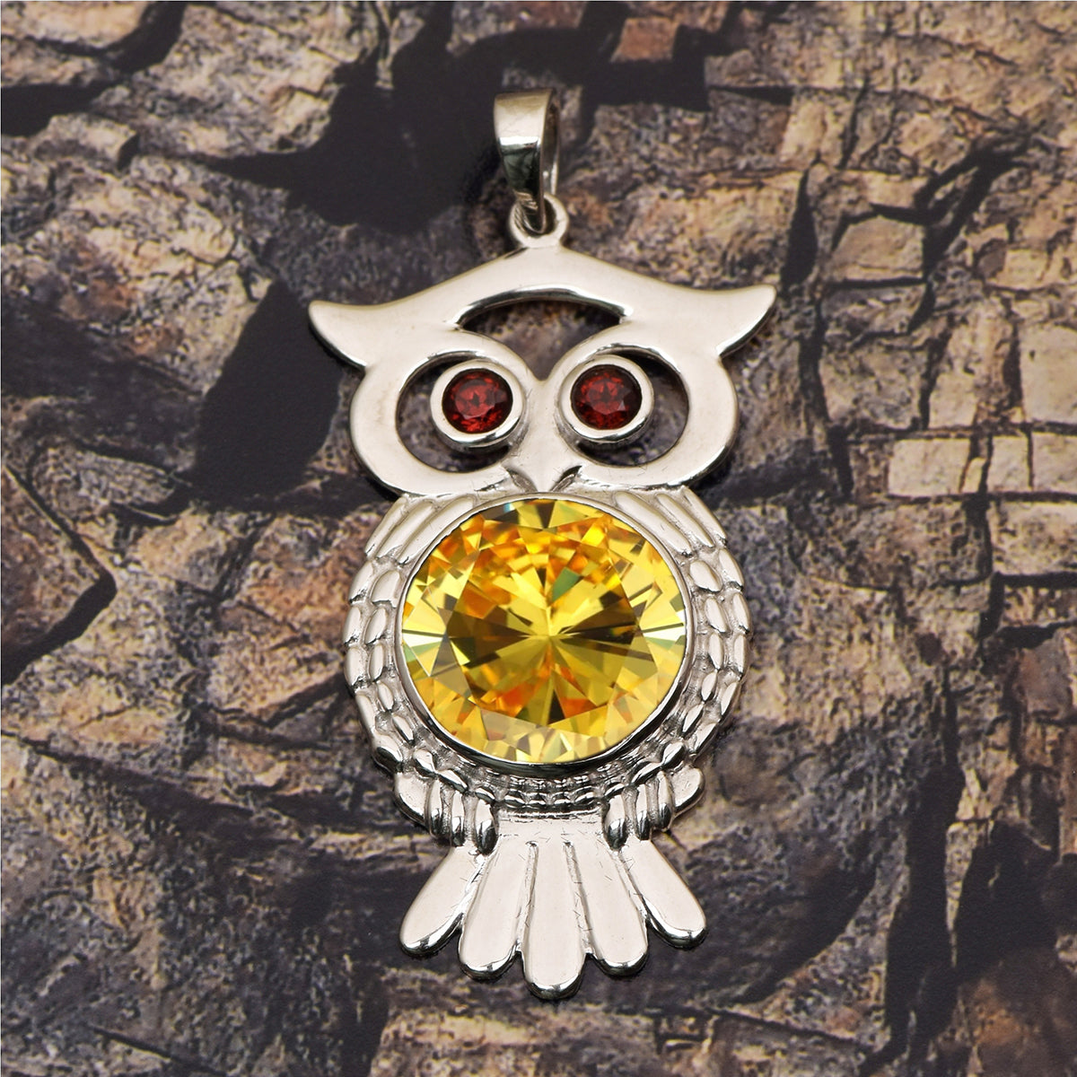 Owl Pendant Multi Choice Gemstone Pendant