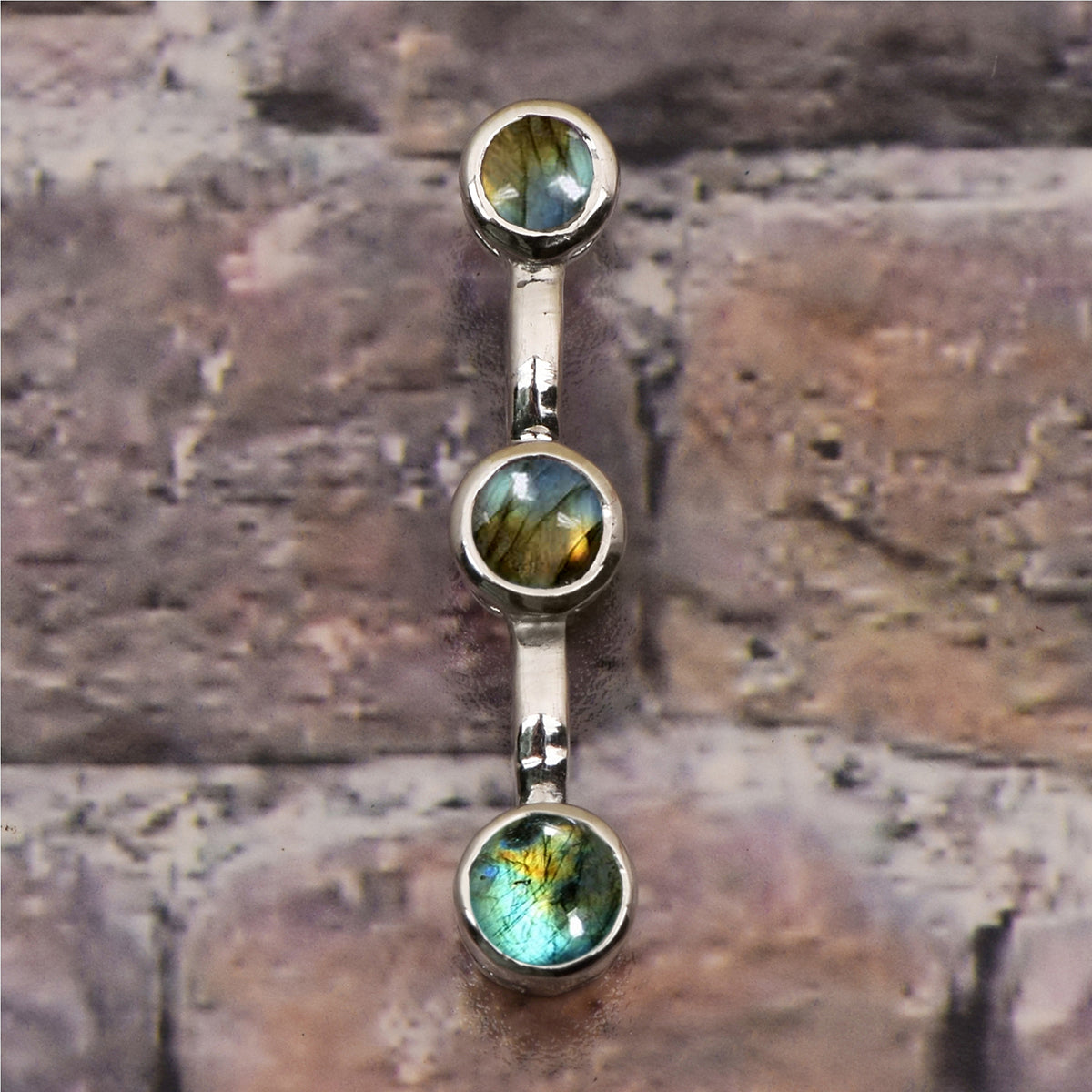 Tear Drop Three Stone Multi Choice Gemstone Pendant