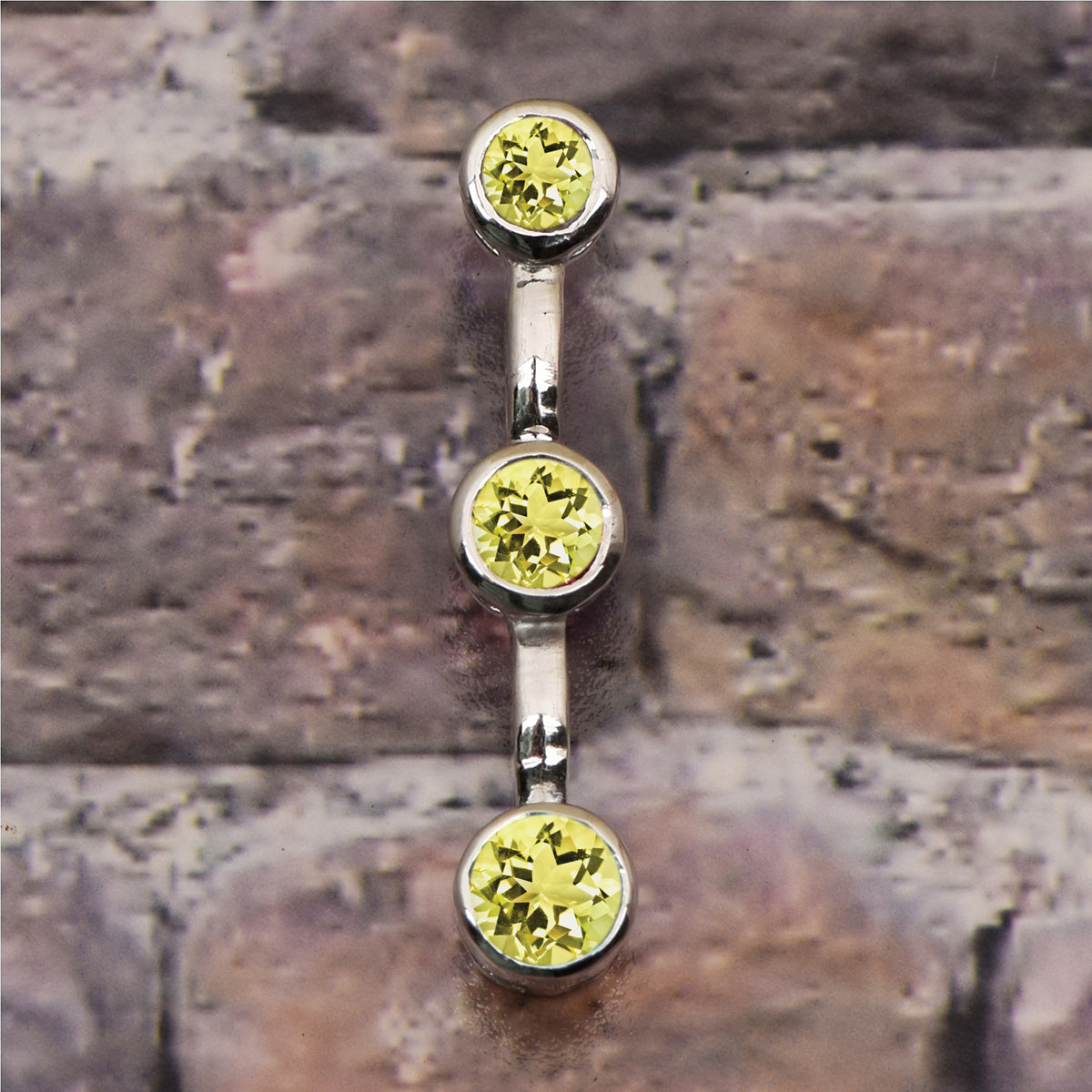 Tear Drop Three Stone Multi Choice Gemstone Pendant
