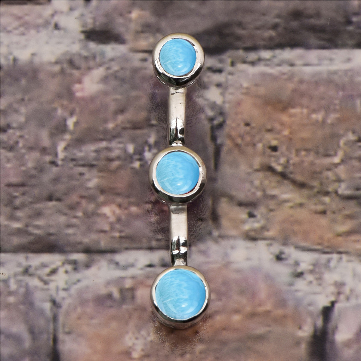Tear Drop Three Stone Multi Choice Gemstone Pendant