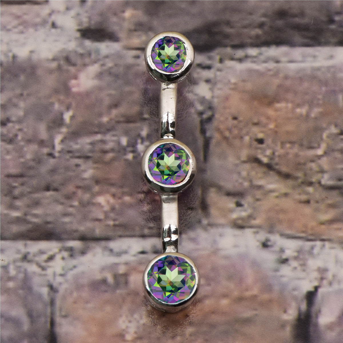 Tear Drop Three Stone Multi Choice Gemstone Pendant