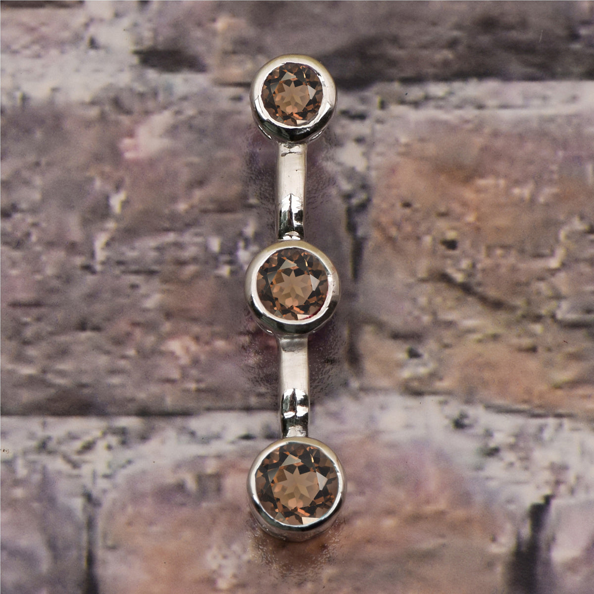 Tear Drop Three Stone Multi Choice Gemstone Pendant