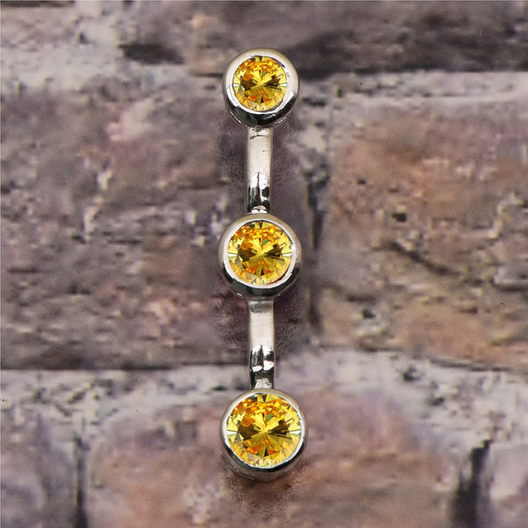 Tear Drop Three Stone Multi Choice Gemstone Pendant
