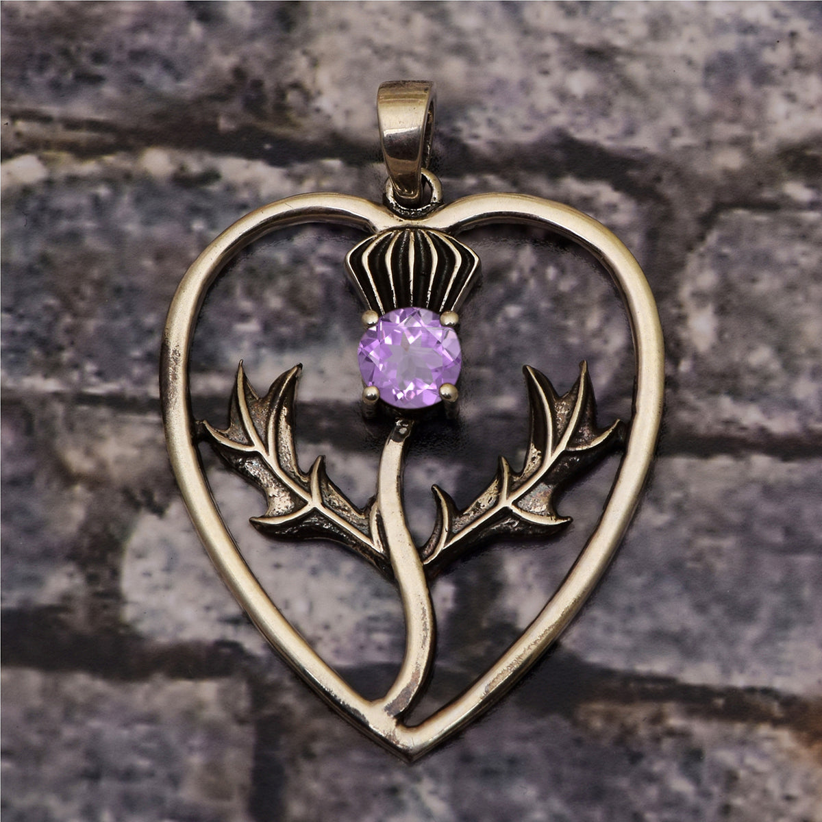 Vintage Heart Multi Choice Gemstone Pendant