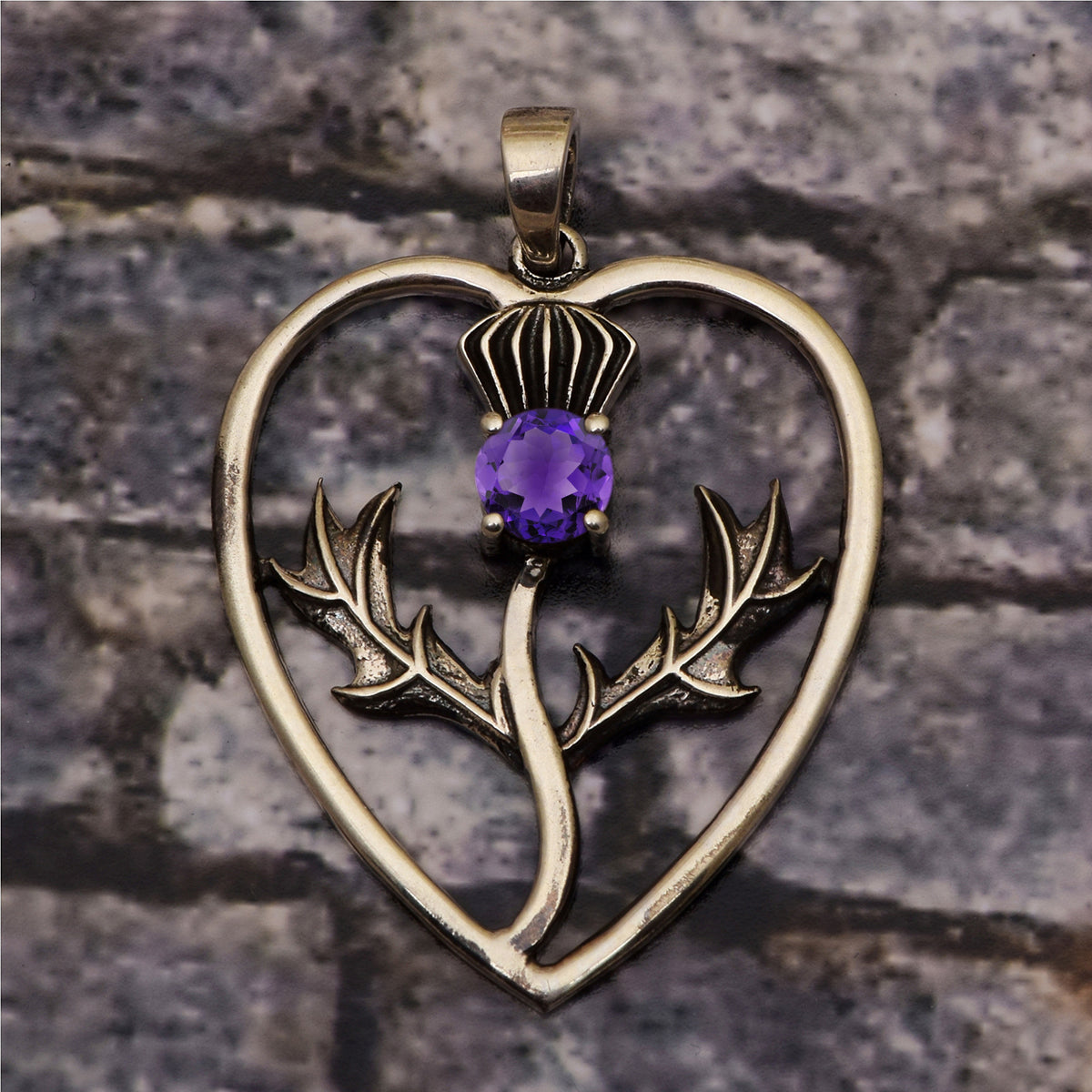 Vintage Heart Multi Choice Gemstone Pendant