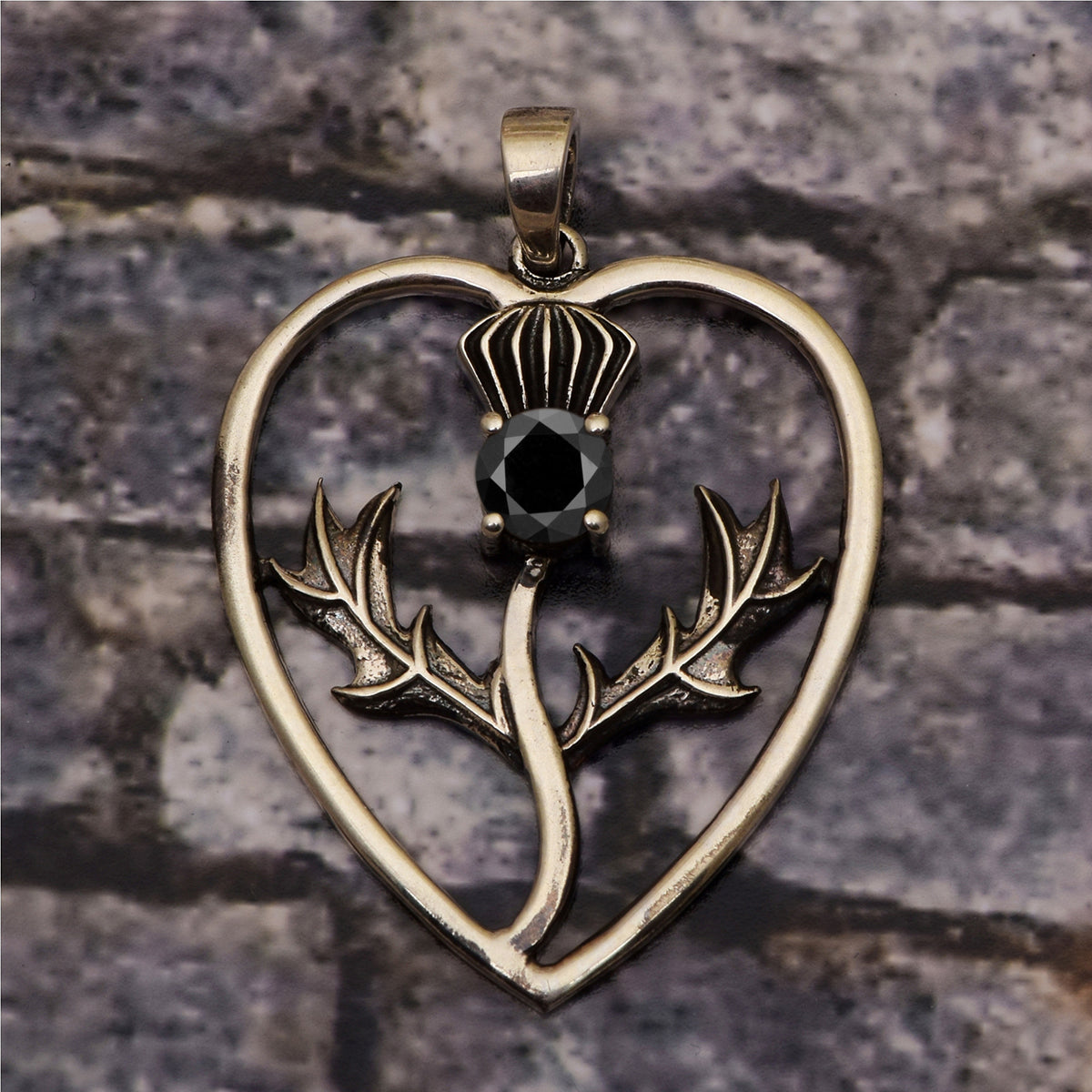Vintage Heart Multi Choice Gemstone Pendant