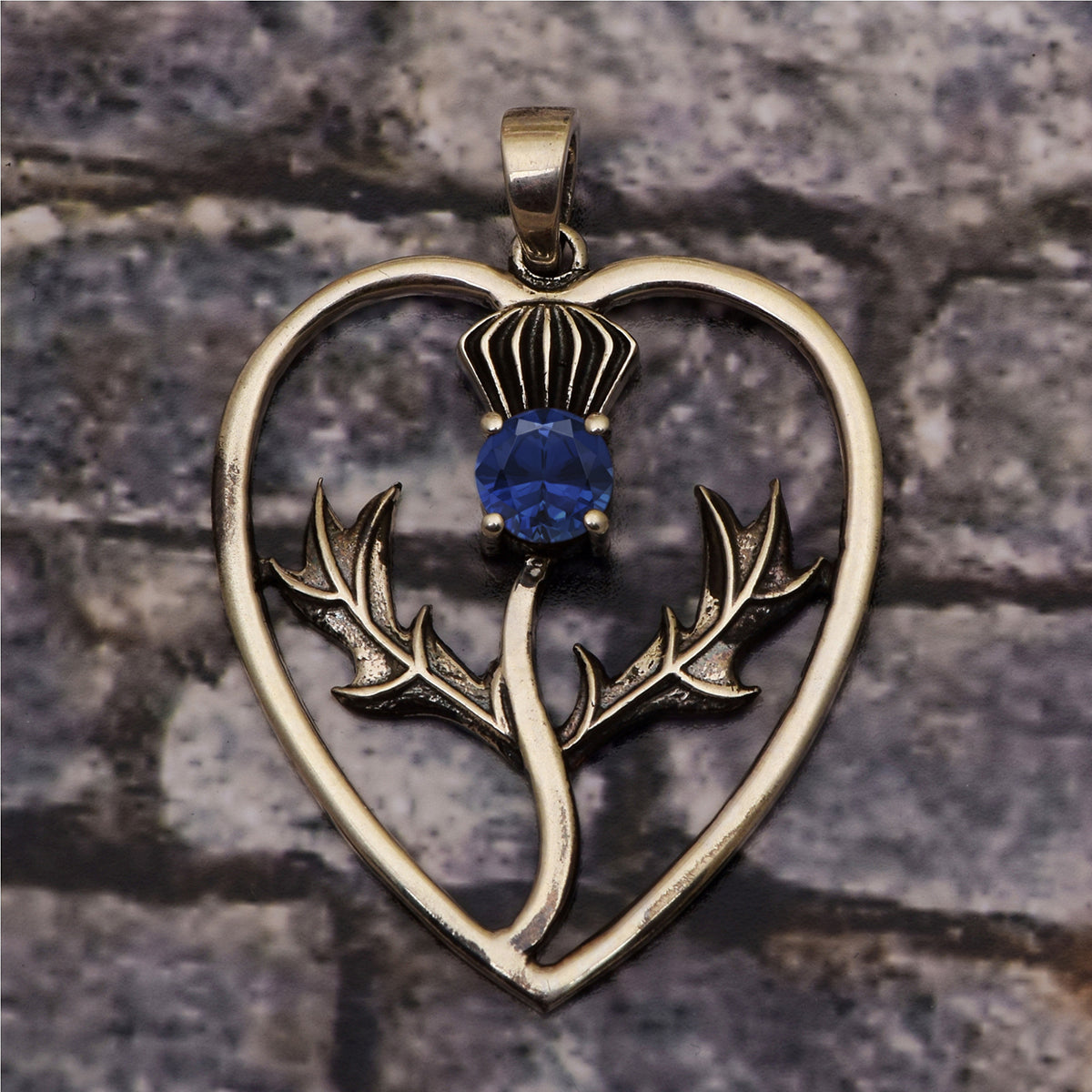 Vintage Heart Multi Choice Gemstone Pendant