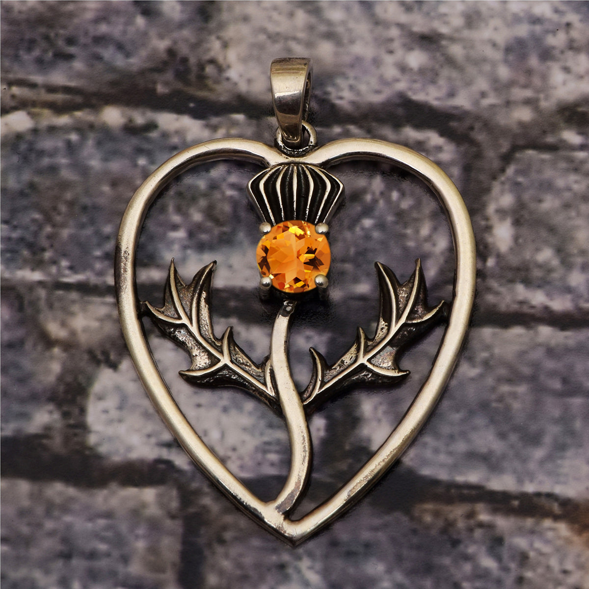 Vintage Heart Multi Choice Gemstone Pendant