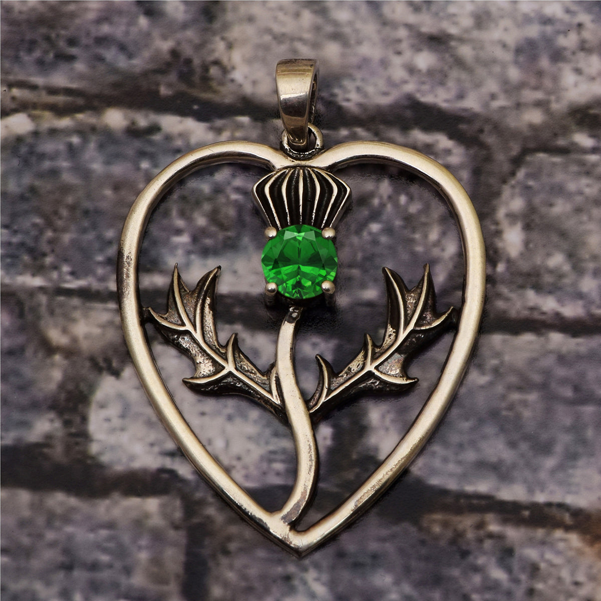 Vintage Heart Multi Choice Gemstone Pendant