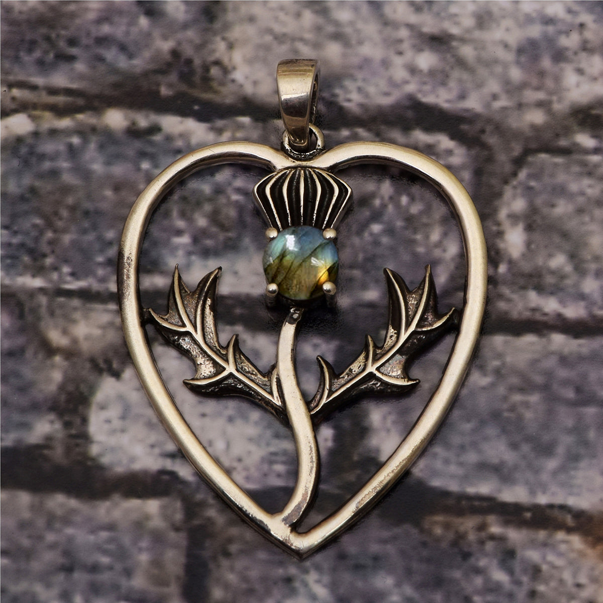 Vintage Heart Multi Choice Gemstone Pendant