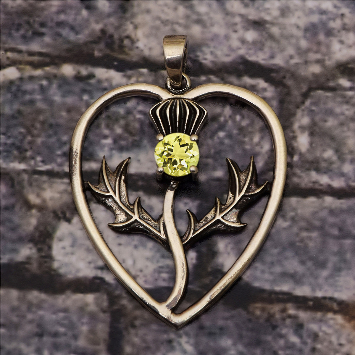 Vintage Heart Multi Choice Gemstone Pendant