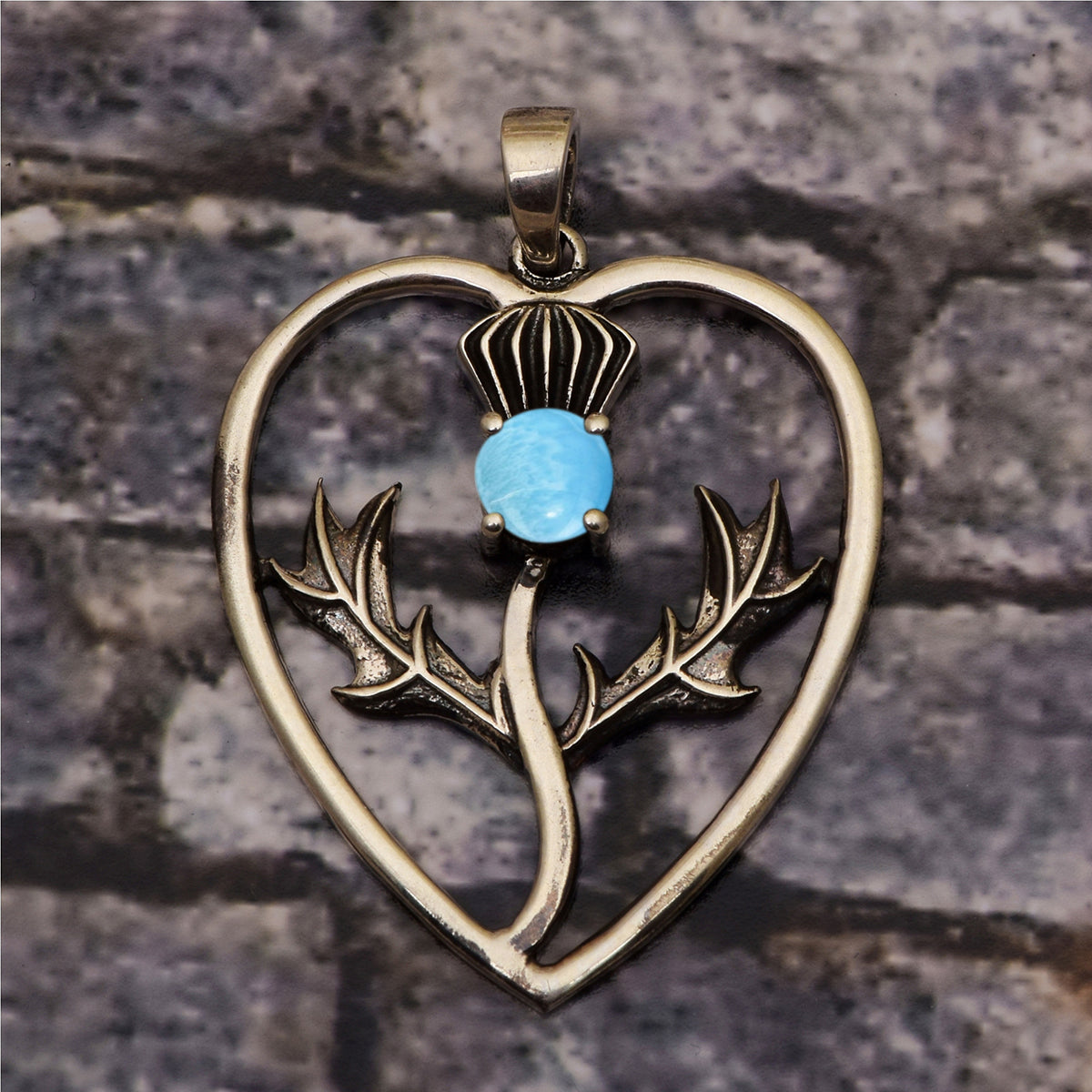 Vintage Heart Multi Choice Gemstone Pendant
