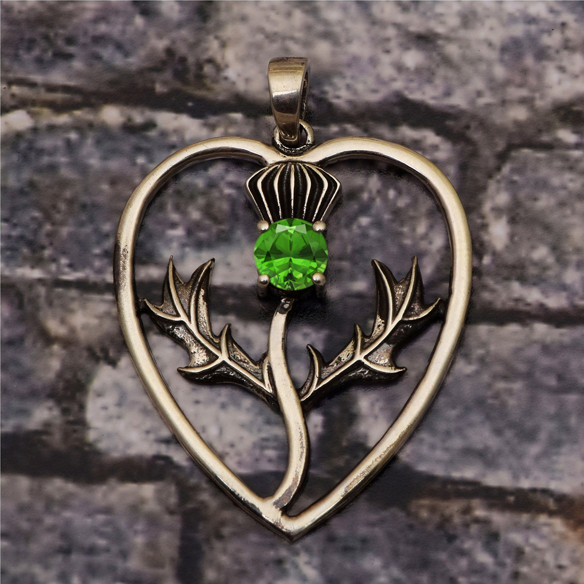 Vintage Heart Multi Choice Gemstone Pendant