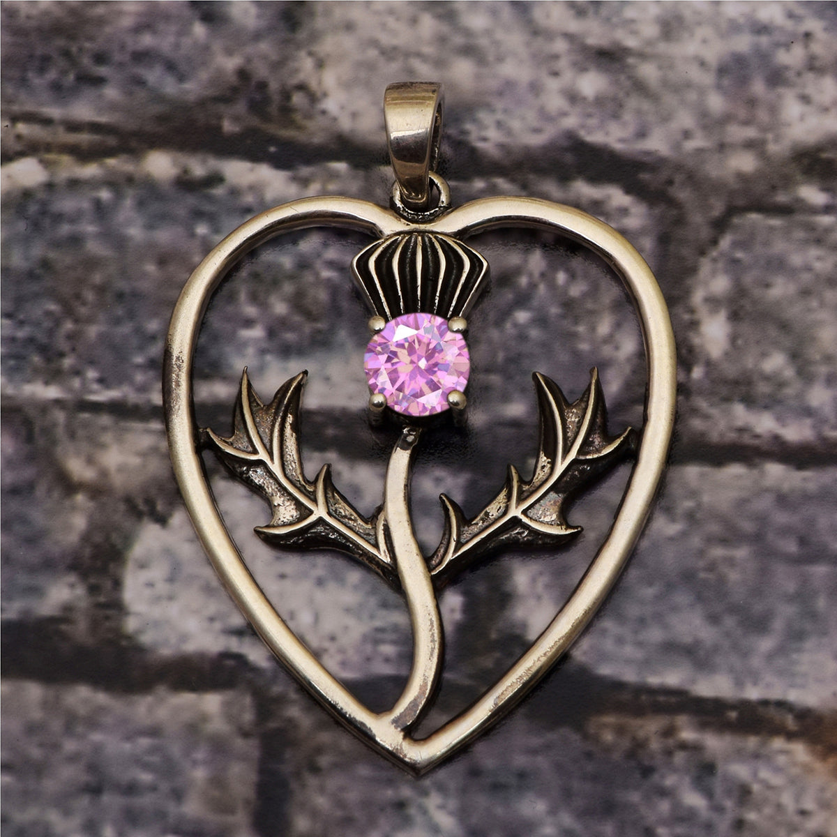 Vintage Heart Multi Choice Gemstone Pendant