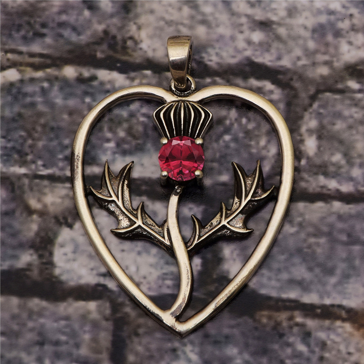 Vintage Heart Multi Choice Gemstone Pendant