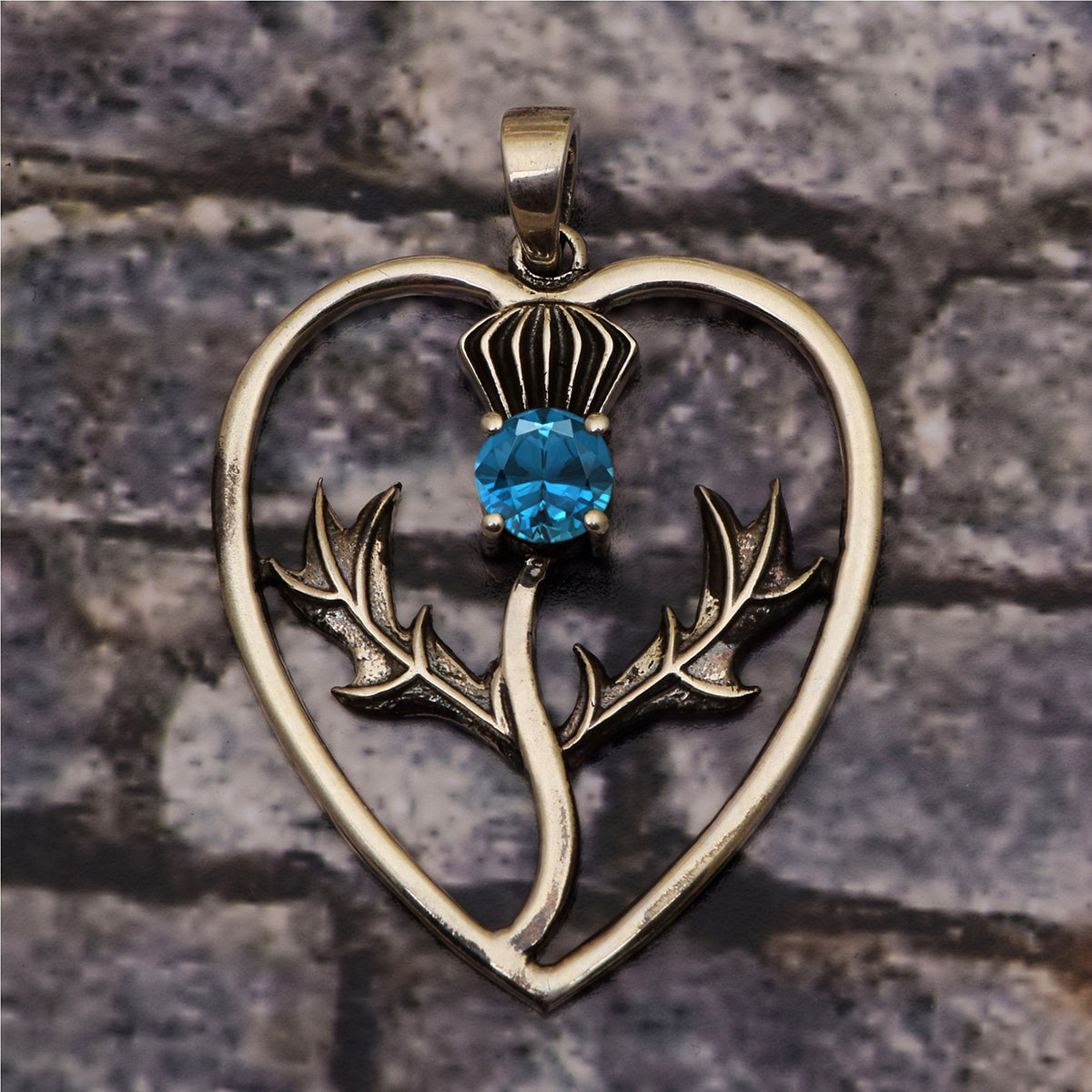 Vintage Heart Multi Choice Gemstone Pendant