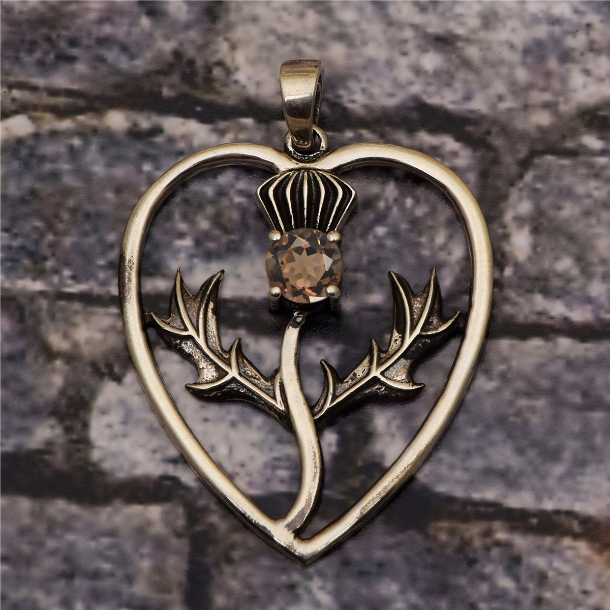 Vintage Heart Multi Choice Gemstone Pendant