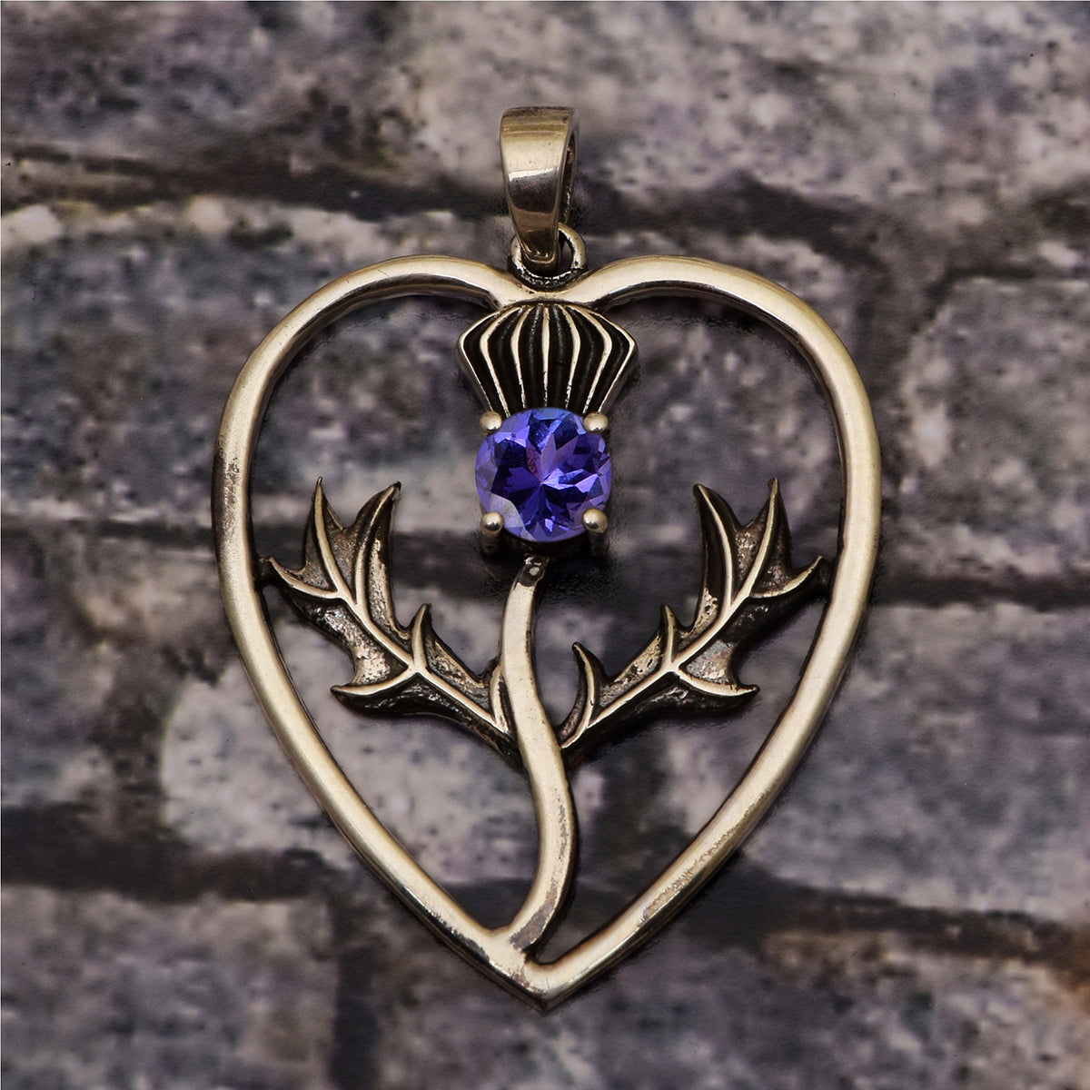 Vintage Heart Multi Choice Gemstone Pendant