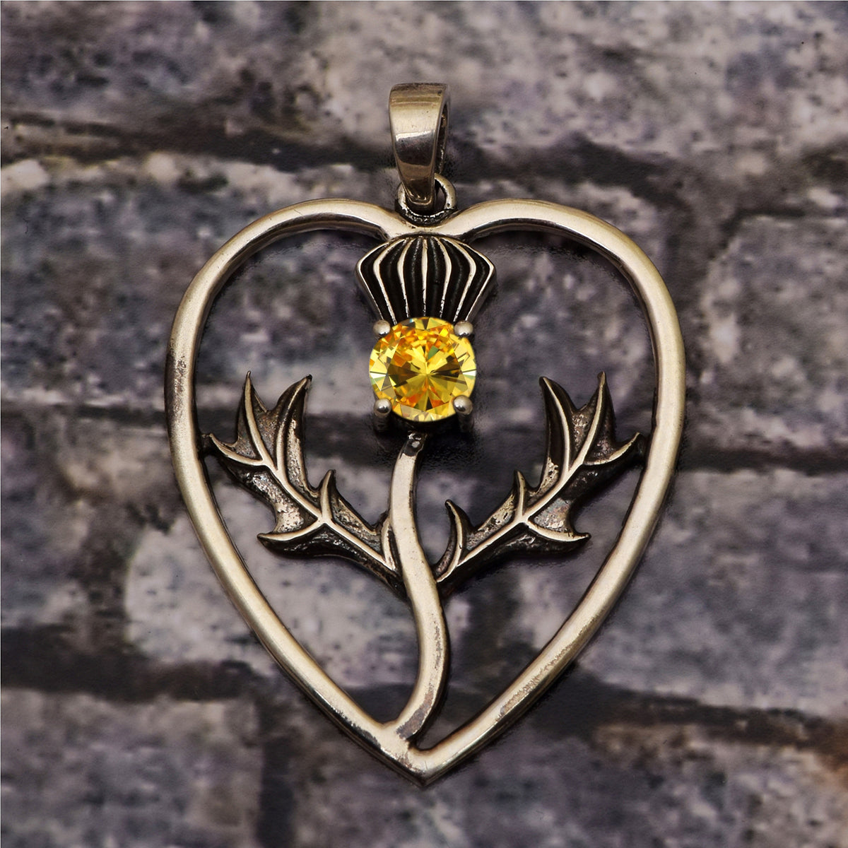 Vintage Heart Multi Choice Gemstone Pendant