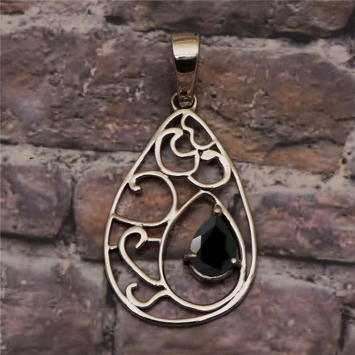 Pear Drop Vintage Multi Choice Gemstone Pendant