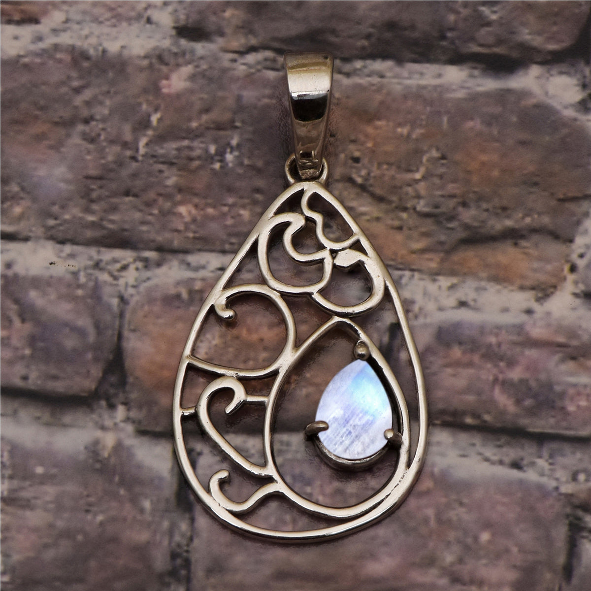 Pear Drop Vintage Multi Choice Gemstone Pendant