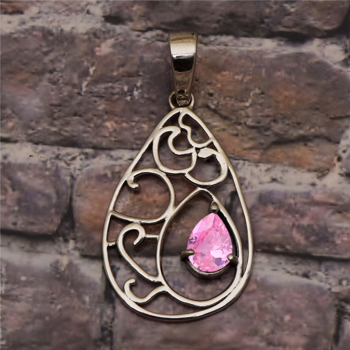 Pear Drop Vintage Multi Choice Gemstone Pendant