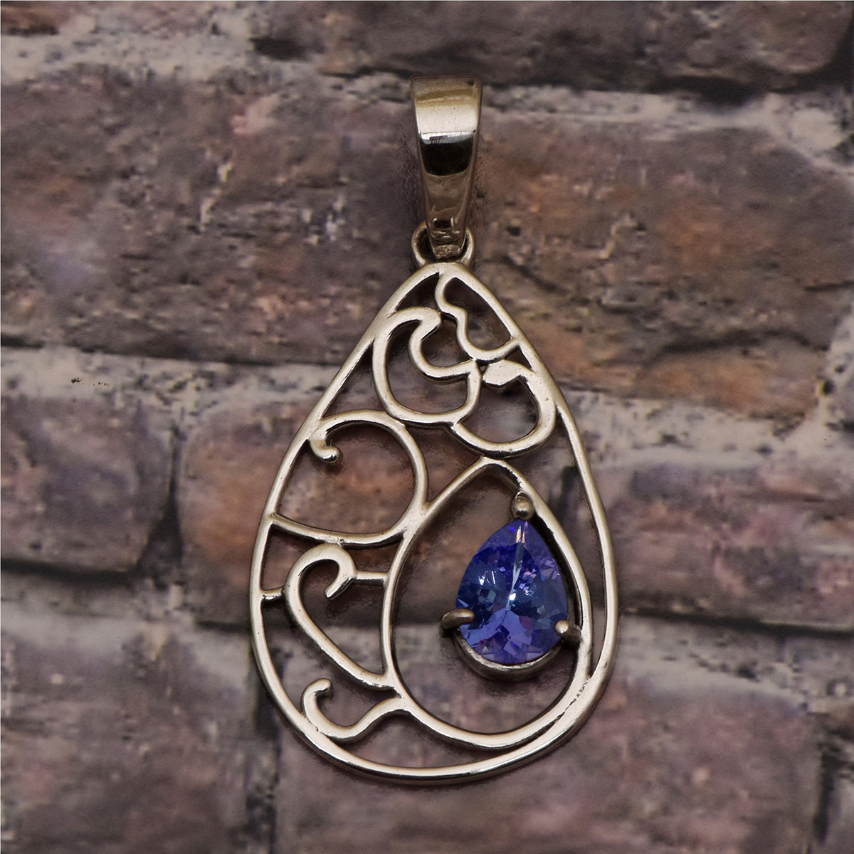 Pear Drop Vintage Multi Choice Gemstone Pendant