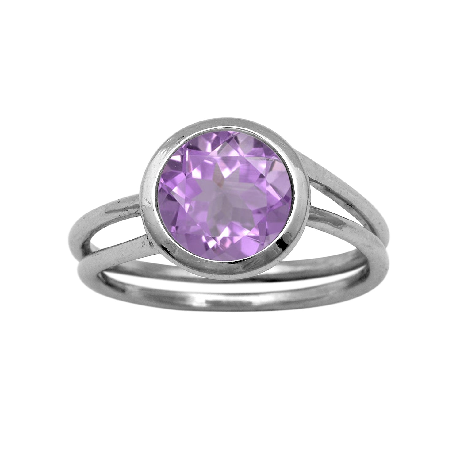 Multi Stone Solitaire Ring - Sterling Silver