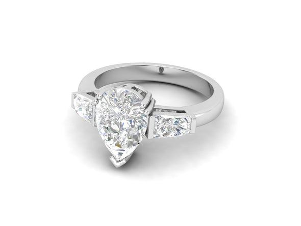 3.60 CTW White CZ Stackable Solitaire Wedding Ring