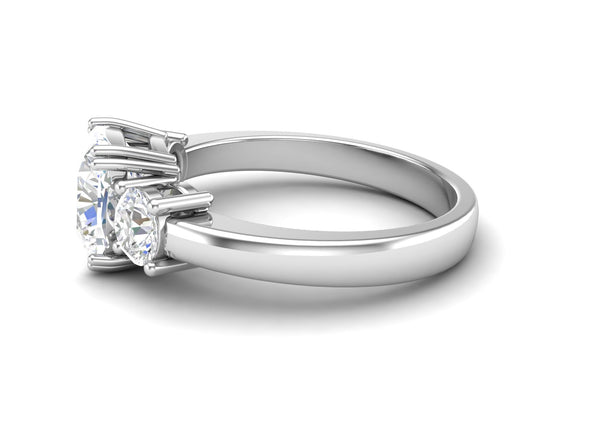 3.10 CTW White CZ Stackable Solitaire Wedding Ring