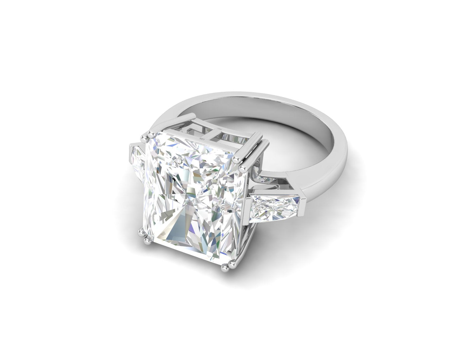 6.62 CTW White CZ Stackable Solitaire Wedding Ring
