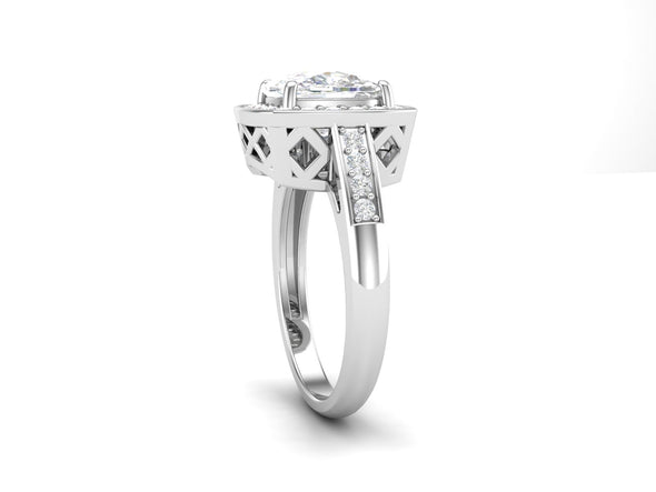 3.35 CTW White CZ Solitaire Wedding Ring