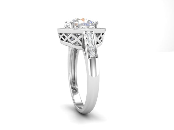 3.40 CTW White CZ Stackable Solitaire Wedding Ring