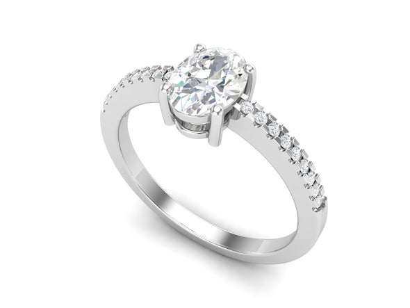 0.77 CTW White CZ Stackable Solitaire Wedding Ring