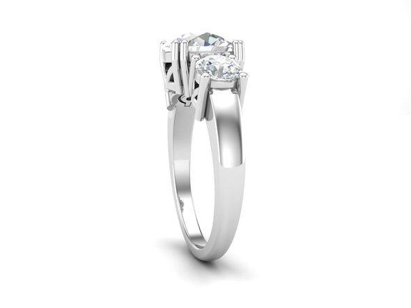 4.30 CTW White CZ Stackable Solitaire Wedding Ring